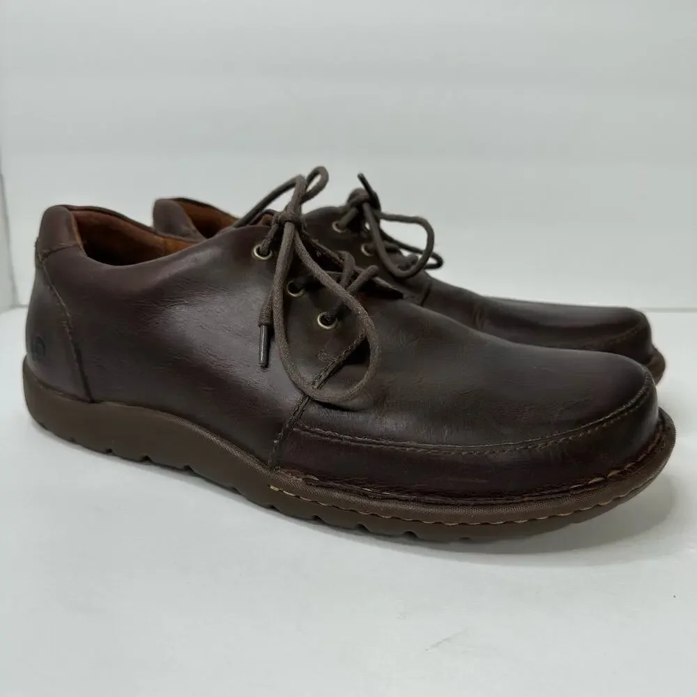 Born Mens size 9 Nigel 3-Eye Leather Brown Lace Up Oxfords Shoes H65606 Comfort